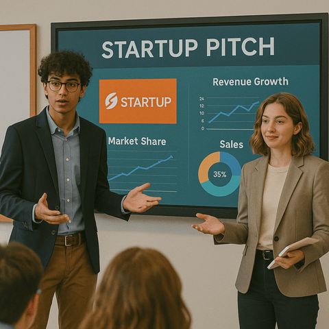 AI tools for teachers in Business and Economics – Students analysing market trends with charts